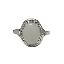 hopeasormus kuukivi 10mm x 8mm , hopeaa