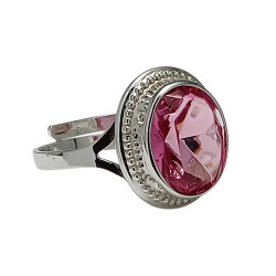 hopeasormus pinkki 10mm x 8mm, hopeaa