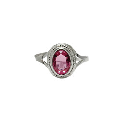 hopeasormus pinkki 8mm x 6mm , hopeaa