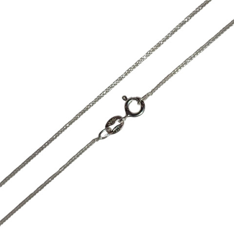 Panssari-riipusketju 0,9mm leveä, hopeaa 14001