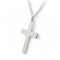 RMV-Korut 39mm korkea sileä ristiriipus, hopeaa