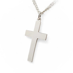 RMV-Korut 32mm korkea sileä ristiriipus, hopeaa