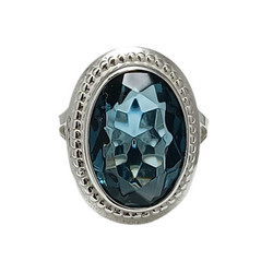 Hopeasormus sininen 14mm x 10mm, hopeaa