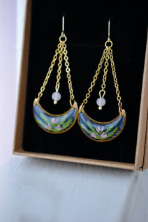 Kuukehto-korvakorut, kanerva/kulta