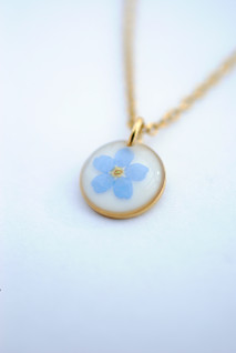 Lemmikki -riipus, kulta/valk.