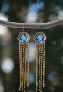 Valotar-korvakorut, sininen lemmikki/kulta