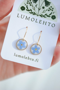 Lemmikki -korvakorut, kulta/valk.