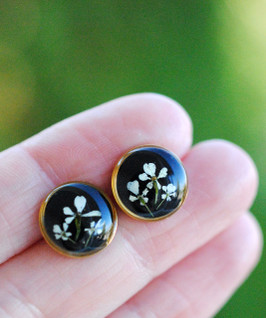 Koiranputki -nappikorvakorut, kulta