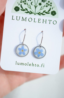 Lemmikki -korvakorut, teräs/valk.