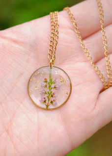 Kanerva -riipus, kirkas/kulta, suuri