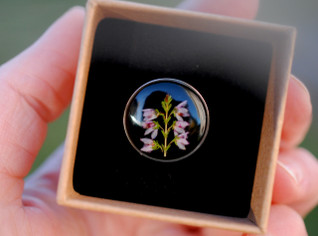 Kanerva -sormus, musta/hopea