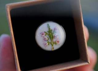 Kanerva -sormus, valkoinen/hopea