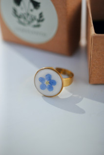 Lemmikki-sormus, kulta/valk.