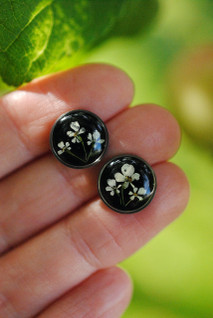 Koiranputki -nappikorvakorut, teräs