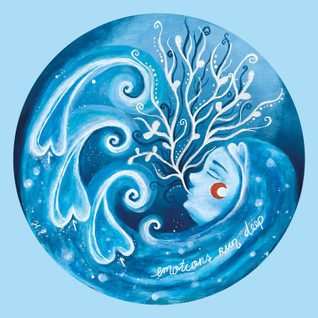 Emotions run deep -taidepostikortti