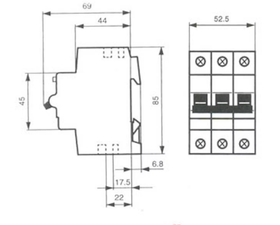 JOHDONSUOJAKATKAISIJA STOTZ S203-B16 3-NAP B-KÄYRÄ 16A