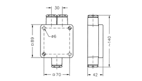JAKORASIA IP67 SELCAST 87x87 SILUM. 4-HAAR. 2,5mm2