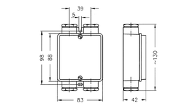 JAKORASIA IP67 SELCAST 83x88mm SILUM. 4-HAAR. 2,5mm2