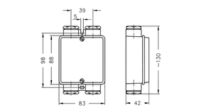 JAKORASIA IP67 SELCAST 83x88mm SILUM. 2-HAAR. 2,5mm2