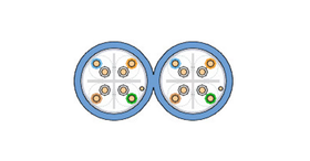 TIETOVERKKOKAAPELI-HF CAT6A CAT6A F/UTP 2x4p Dca B