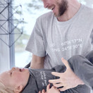 Miesten Harmaja yöpuku, paita+shortsit, tummanharmaa ja vaaleanharmaa