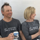 Miesten Harmaja yöpuku, paita+shortsit, tummanharmaa ja vaaleanharmaa