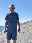 Miesten Harmaja yöpuku, paita+shortsit, tummanharmaa ja vaaleanharmaa