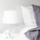 Harmaja tuplapussilakana ja kaksi tyynyliinaa, 100% pellavaa