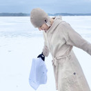 Usva pellava-aamutakki, beige