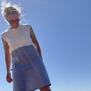 Aalto mekko, bambua ja pellavaa