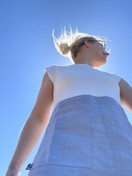 Aalto mekko, bambua ja pellavaa