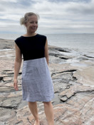 Aalto mekko, bambua ja pellavaa