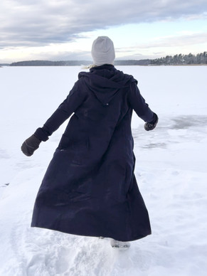 Pitkä merinovillainen Saaristo villatakki