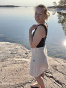 TYYNI mekko, bambua ja pellavaa