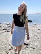 Aalto mekko, bambua ja pellavaa