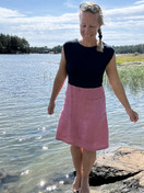 Aalto mekko, bambua ja pellavaa