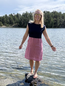 Aalto mekko, bambua ja pellavaa