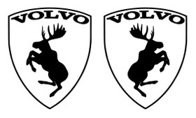 Volvo hirvitarra valkoinen pari