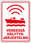 Veneessä hälytysjärjestelmä tarra