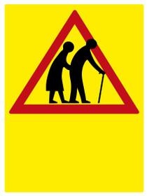 Varo vanhuksia kyltti Omalla tekstillä