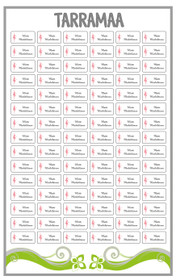 Nimikointitarra -arkki 2x1 cm