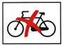 Polkupyöräkielto kyltti