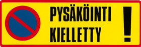 Pysäköinti kielletty tarra