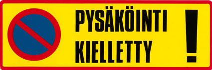 Pysäköinti kielletty tarra