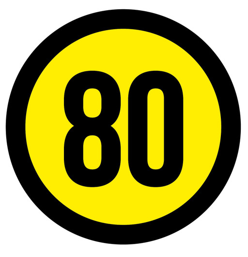 Nopeustarra 80 km/h