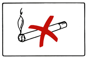 Tupakointikielto tarra 30x20