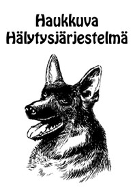 Haukkuva hälytysjärjestelmä kyltti