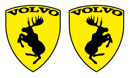 Volvo hirvitarra keltainen pari