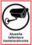 Alueella tallentava kameravalvonta 2 -tarra