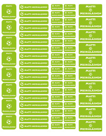 Nimikointitarra mix -värillinen -arkki